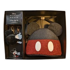 DISNEY Mickey Mouse 3 Piece Gift Set Crossbody Bag And 2 bag Charms New In Box