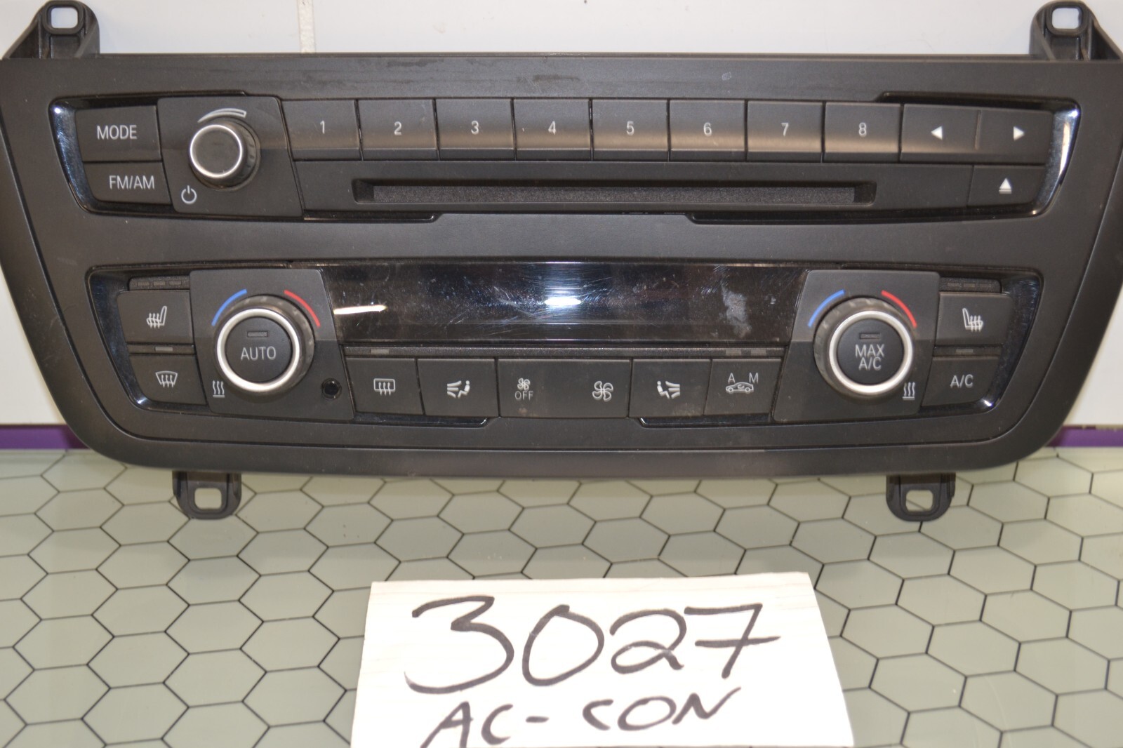 12 13 14 15 BMW 328i Radio AC and Heater Control Used Stock #3027-AC