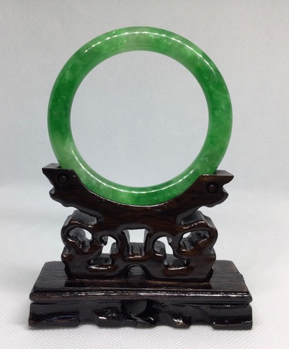 Burma Natural Icy Green Jadeite Jade Bangle Bracelet Grade A inner 60mm - Picture 4 of 10