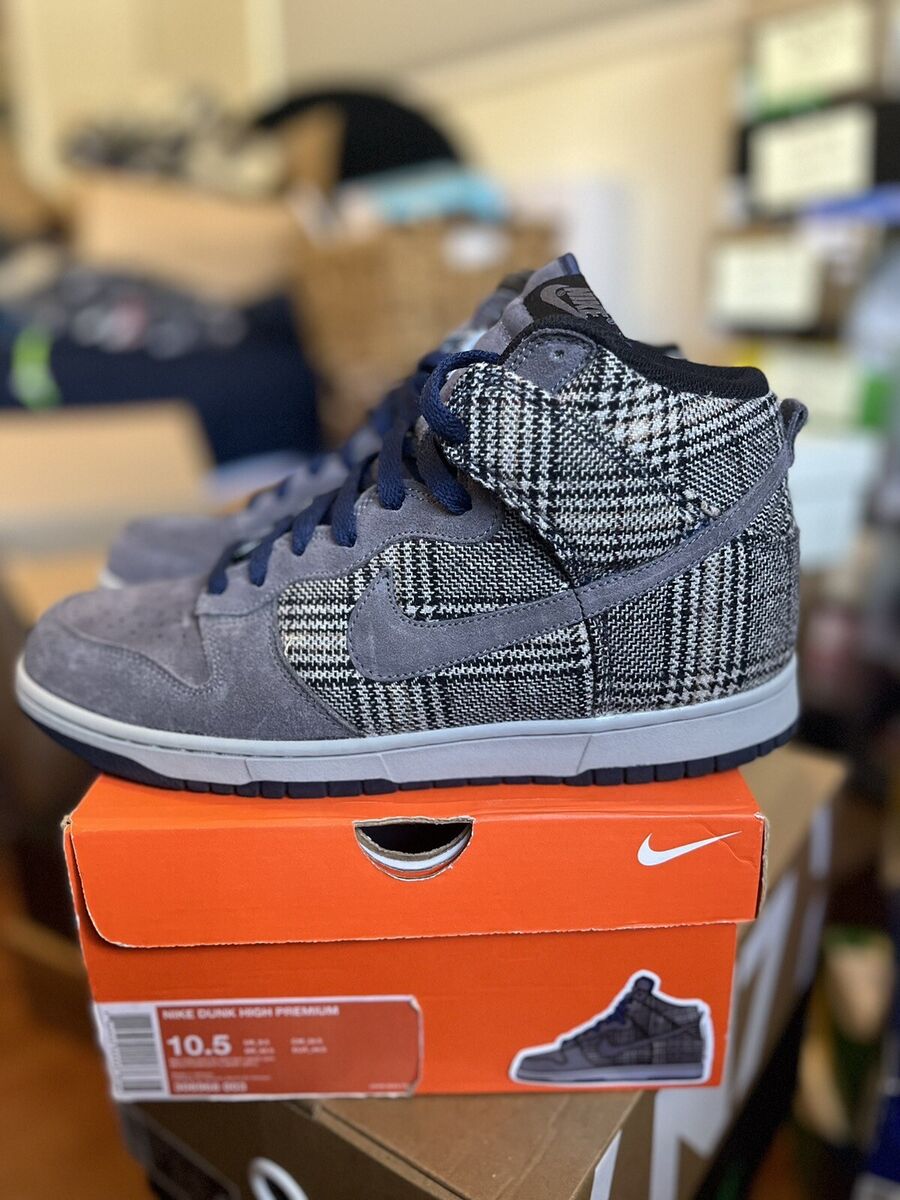 Size 10.5 - Nike Dunk High Premium Tweed Pack Blue Vvnds Og Size 10.5 - Nike Dunk High Premium Tweed Pack Blue Vvnds Og