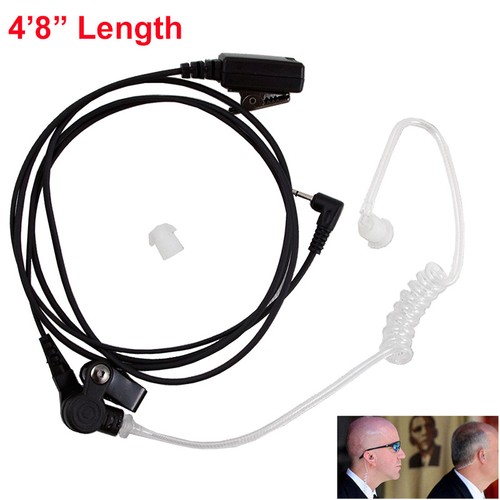 Acoustic Tube Headset Police PTT Mic Earpiece for Motorola Talkabout Radio 1 Pin - Picture 5 of 8