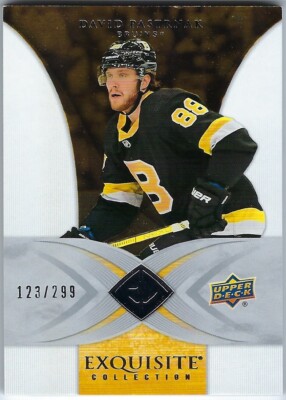 2020-21 UD Black Diamond Exquisite Retro David Pastrnak 123/299 #06V-DP