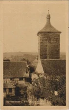 Old postcard postcard Rothenburg - part of the wall at the Siebersturm GERMANY (1075796)