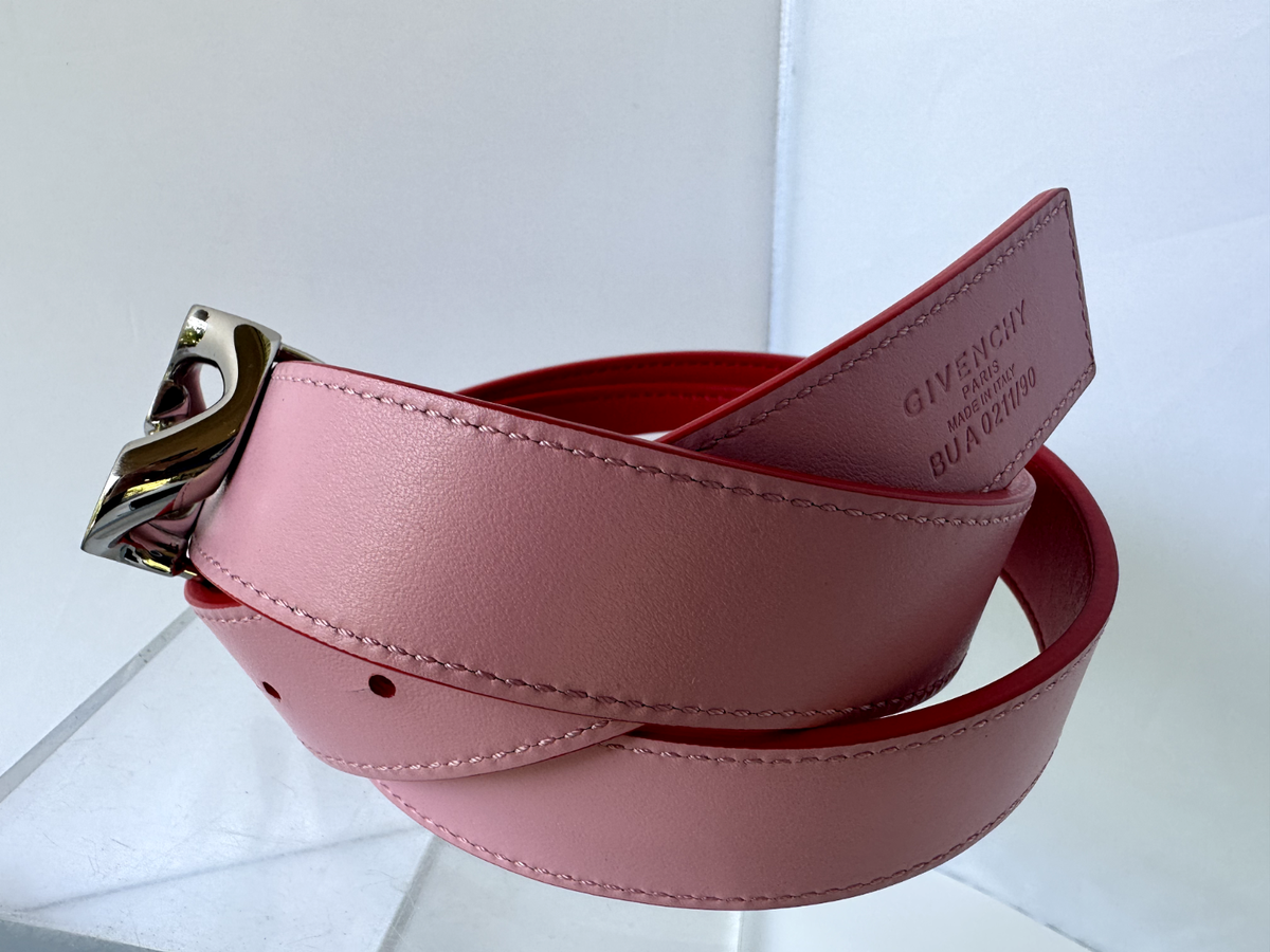 希少 GIVENCHY 90s VINTAGE レトロ レザー ベルト 赤 New Givenchy Women's Belt Size 90 G Logo Reversible Red