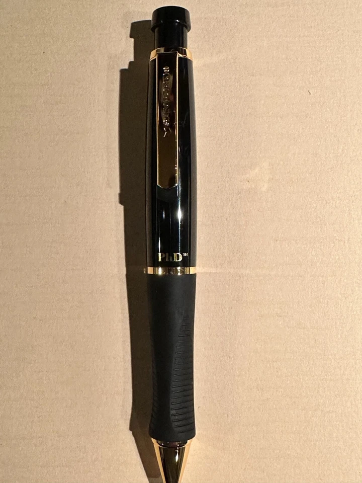 Sanford PhD Gloss Black a 18k Gold plated Gel ink Pen, New (Old Stock) - Image 4 of 4