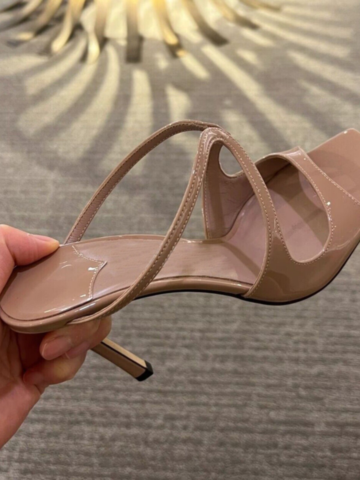 PANTOFOLA D’ORO Ciabatte donna estive tacco sottile punta quadrata punta aperta tacco alto spalline incrociate