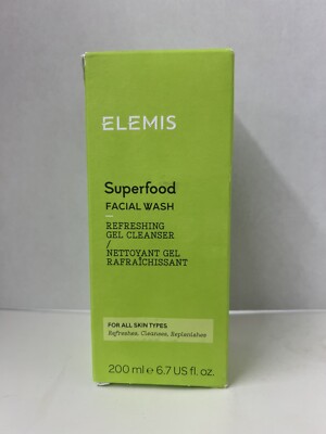 Elemis Superfood Facial Wash Refreshing Gel Cleanser 6.7 Oz U60F