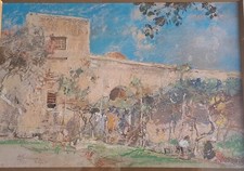 Quadro Antico.Bel pastello di Giuseppe Casciaro; cm 59x49! firmato