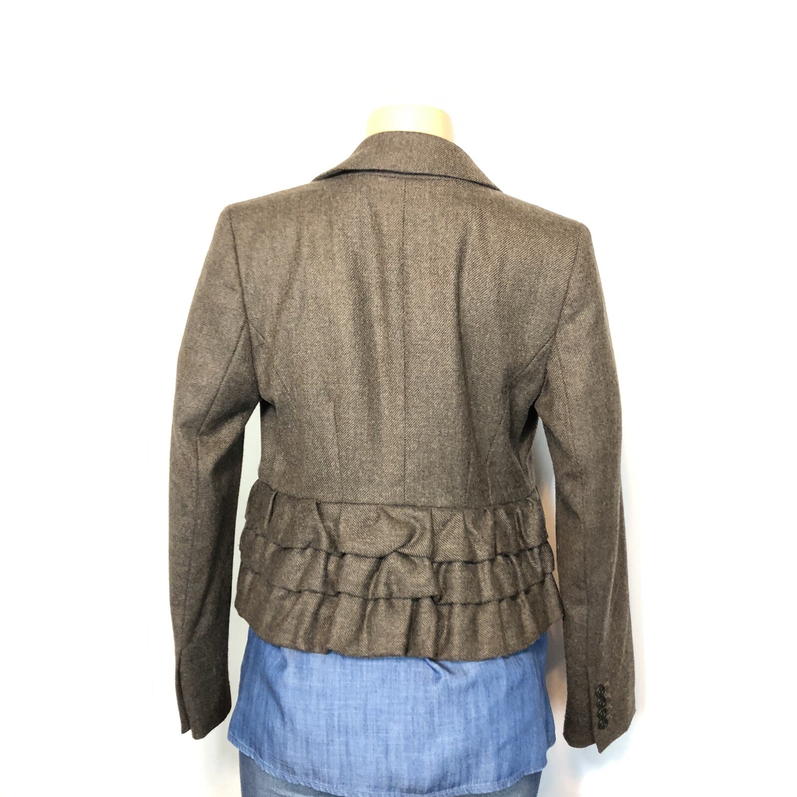 Loft Brown Single Button Formal Jacket Womens Siz… - image 3