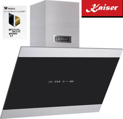 Kaiser Dunstabzugshaube 80 cm AT 8435 Eco kopffreihaube 1250m³/h Schwarz Glas