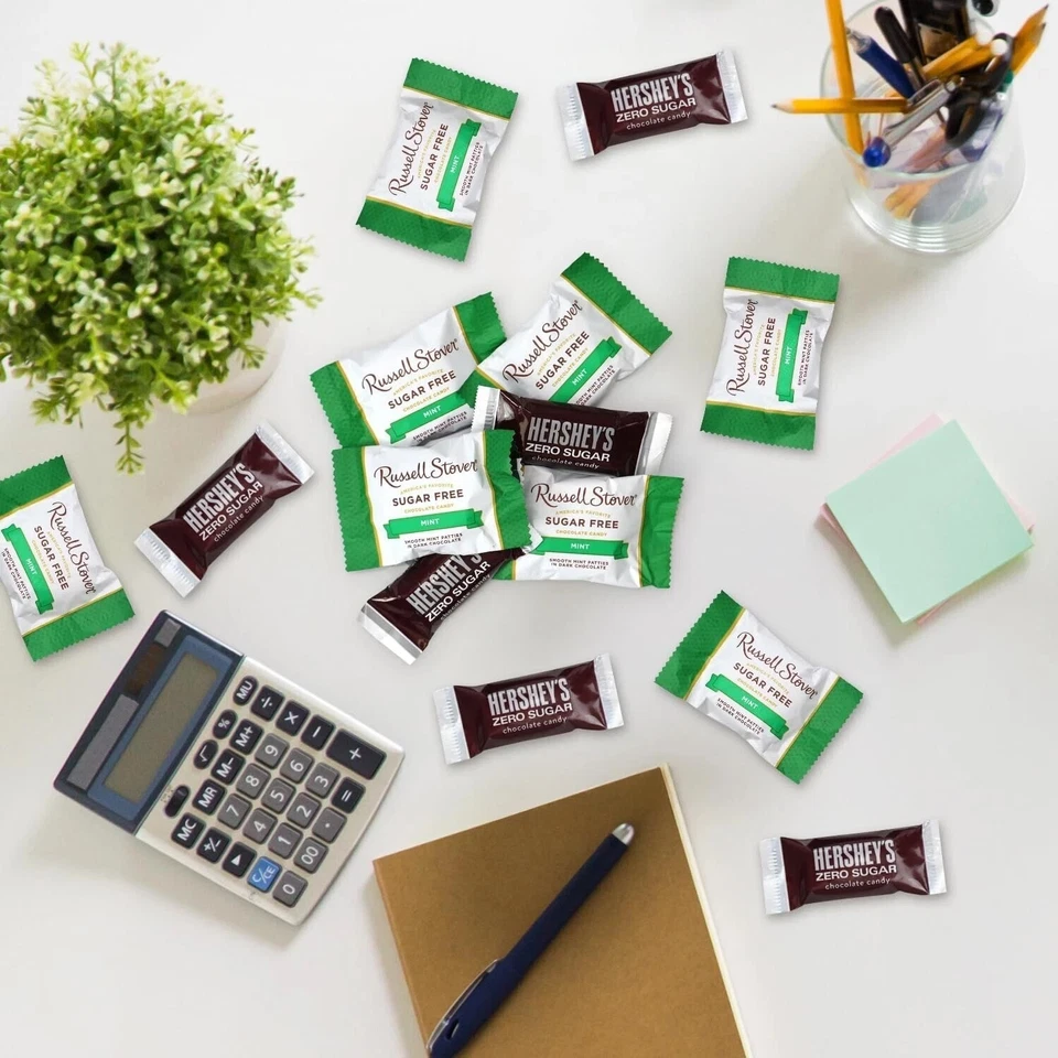 SUGAR FREE MIX PEPPERMINT & MILK CHOCOLATE RUSSELL HERSHEYS CANDY BULK VALUE BAG - Image 2 of 4