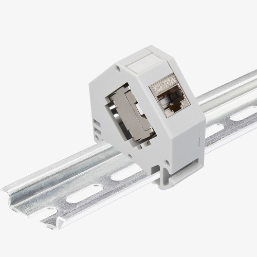 Set 16x Modulo Keystone per Cavi CAT 6A 16x Adattatore Guida DIN Presa RJ45 - Photo 2/8