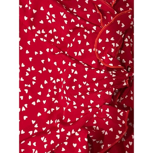 Shein Teen Red Heart Wrap Dress, sz 10-12, #425-Q - Picture 3 of 4
