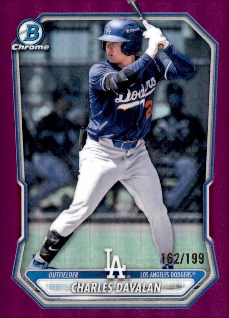 Charles Davalan 2026 Bowman Chrome Prospects Fuchsia Refractor #/199