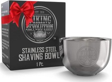 Stainless Steel Shaving Bowl - Unbreakable Mug for Cream Soap, 3.2 x 2.2