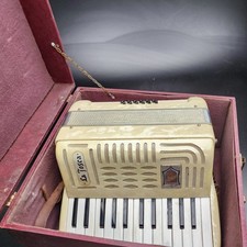 Vintage Ivory Gretsch La Tosca Bambino Piano Accordion 25-Key w/ Case