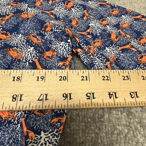 Cremieux Performance Shirt Mens Small Blue Crab Coral Print Wicking Stretch NEW - Picture 6 of 11