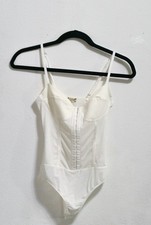 Free People Elegant White Corset Bodysuit