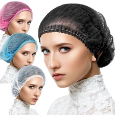 Disposable Non-Woven Bouffant Caps by JEVOLVE | 100% Latex Free Hair Net
