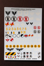Warhammer 40k Space Marine Vehicle Transfer Sheet- Two Full Sheets