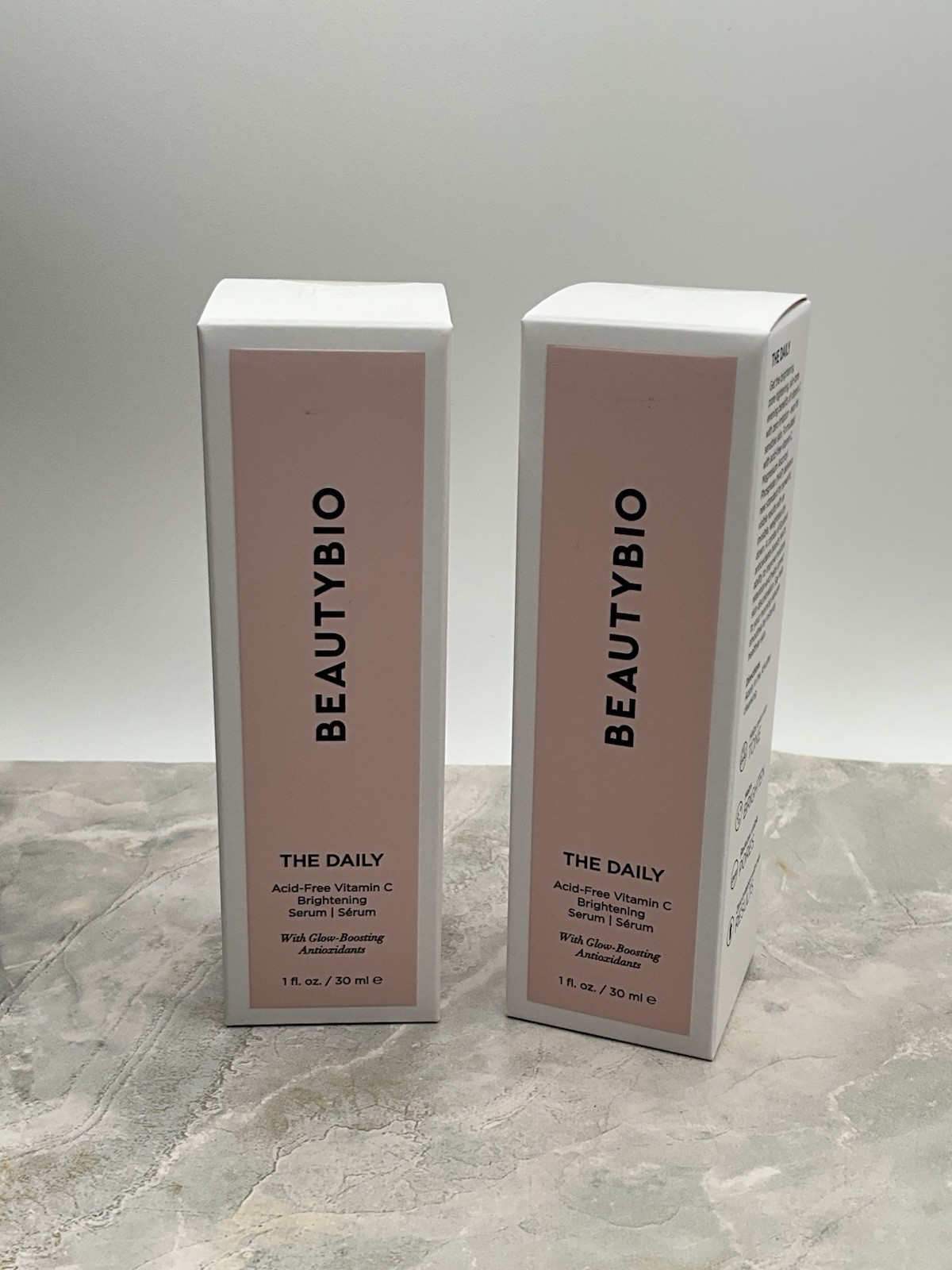 2 x BEAUTYBIO THE DAILY Acid Free Vitamin C Brightening Serum  1 oz each