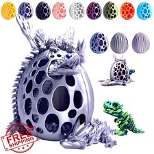 TJYZGXQ 5pc 12" 3D Printed Dinosaur Dragon Eggs Fidget Toy Kids