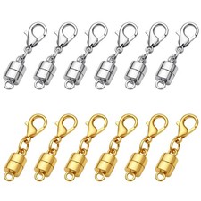 12Pcs Magnetic Necklace Clasps and Magnetic Jewelry Clasps for Necklaces