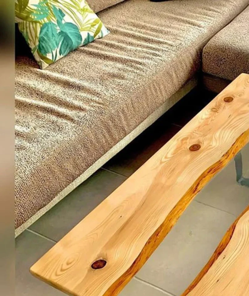 Modern Clear Epoxy Resin Table – Custom Handmade Wood & Resin Furniture - Image 2 of 4