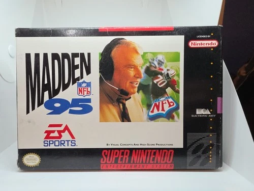 Madden NFL 95 SNES – Complete In Box (CIB) – Cartridge, Box & Manual
