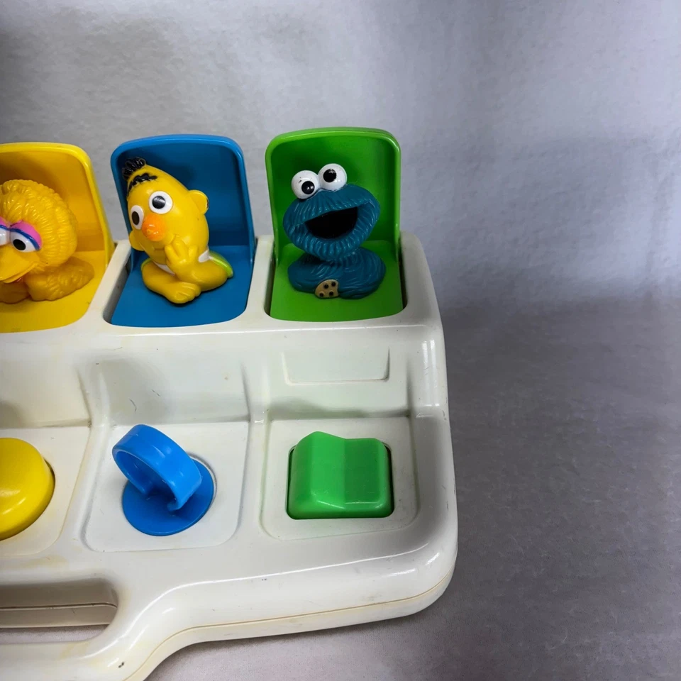 1992 Playskool Plaza Sésamo Pop Up Pal Elmo Ernie Big Bird Bert Cookie Monster Foto 4 de 4