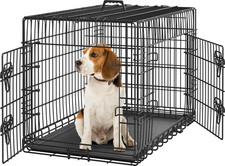 Yaheetech 36 Inch Double Door Dog Crate W/Divider for Puppy, Collapsible Metal D