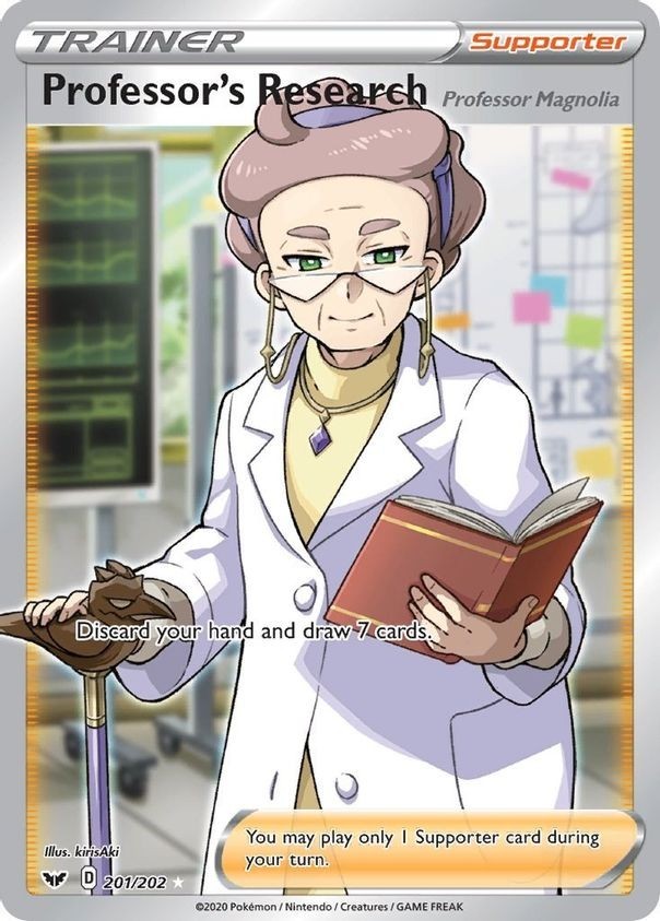 Professor's Research - 201/202 - Pokemon Sword & Shield Base Set Full Art NM