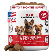 Dog Probiotics for Digestive & Skin Health Chews - Gut, Diarrhea, Itchy Skin,...