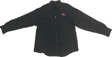 RARE VINTAGE Mens L Black Long Sleeve Button-...