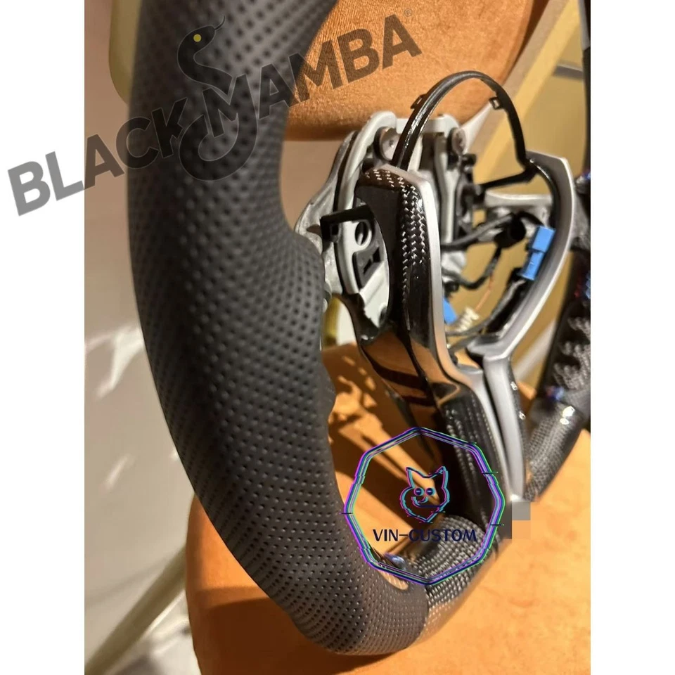 VINS Real carbon fiber Steering Wheel FOR BMW F30 F80 F82 M3M4 W/HEATED - Imagem 3 de 4