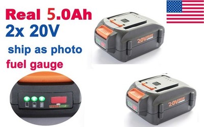 2x 20V WA3578 for WORX WG779.9 40V PowerShare 4.0Ah 13'' 14'' Cordless Lawn Mower