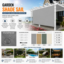 Waterproof Sun Shade Sail UV Block Outdoor Garden Patio Canopy Awning UK