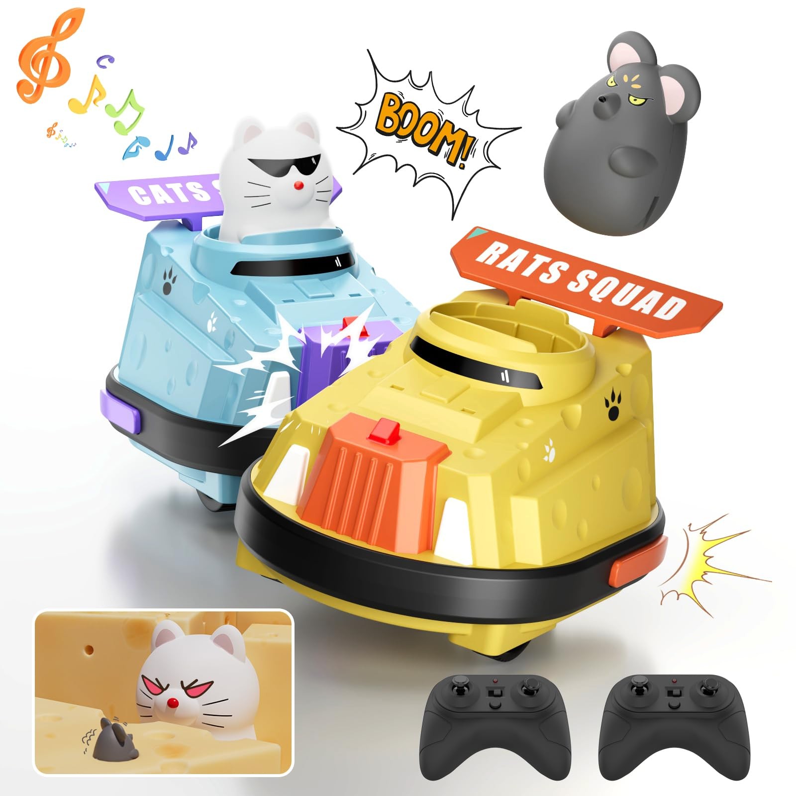 , Rc Ejecting Bumper Car For Kids, Cat And Rat War C...