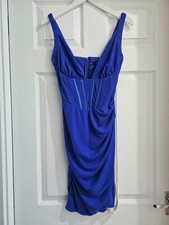 Nasty Gal Electric Blue Corset Detail Occasion Dress – Size S – BNWT