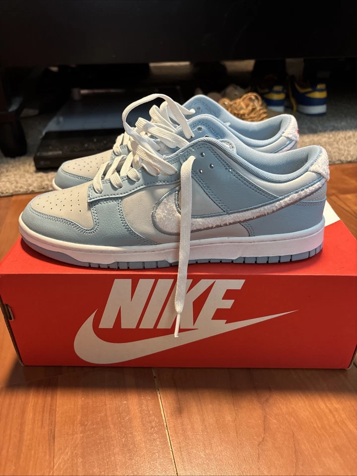 Nike Dunk Low Fleece Swoosh azul claro Foto 4 de 4