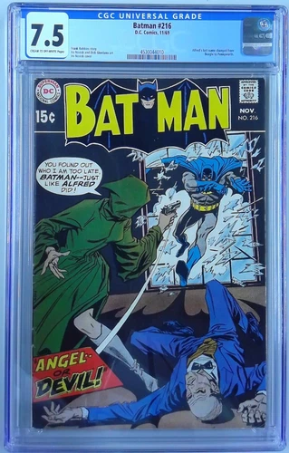 BATMAN (1940) 216 CGC 7.5 ALFRED BEAGLE BECOMES ALFRED PENNYWORTH (SLAB GRADE)