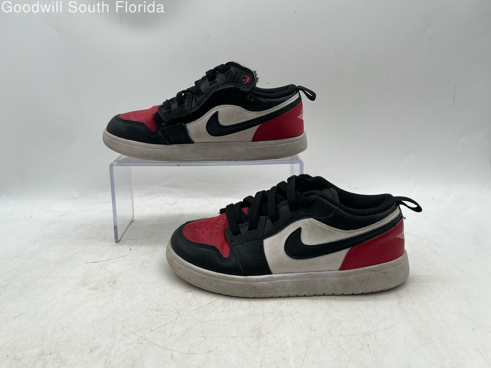 Nike Kids Air Jordan 1 Low ALT DR9748-161 Red Black Lace-Up Sneakers Shoes Sz 3Y