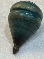 Vintage 30s Wood spinning Top with old Tip