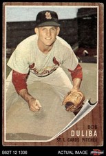 1962 Topps #149 Bob Duliba Normal Tint Cardinals COMMON VARIATION 1 - POOR