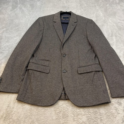 #ad #ad 7 Diamonds Neilson Blazer Men M Brown Check Stretch Unstructured Business Preppy $39.88