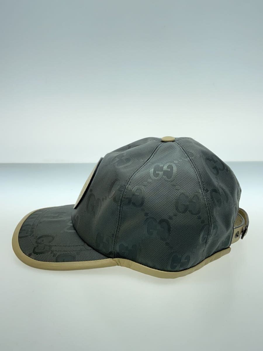 GUCCI キャップ　60size GUCCI Leather-trimmed cotton-blend canvas-jacquard baseball
