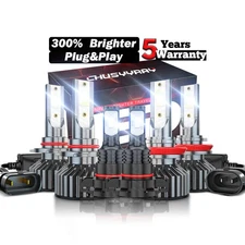 6x LED Headlight + Fog Light Bulbs Set For 2007-2012 2013 GMC Sierra 1500 2500