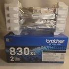 NEW GENUINE - BROTHER TN830XL 2-PACK BLACK TONER - TN830XL2PK SEALED BAGS