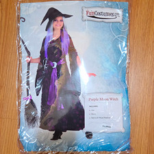 FunCostumes Purple Moon Witch Costume Complete Outfit XL Dress Hat Belt