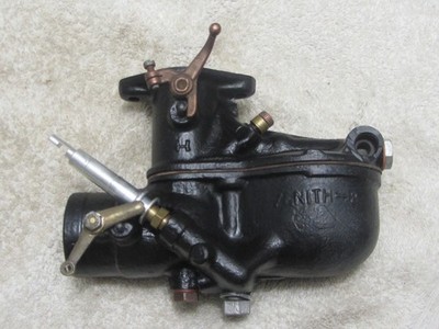 Model A Ford Zenith 2 Carburetor by Holley Raised Letters Brass 1929 Tested (Z)